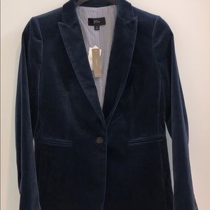 Jcrew Navy Velvet Blazer